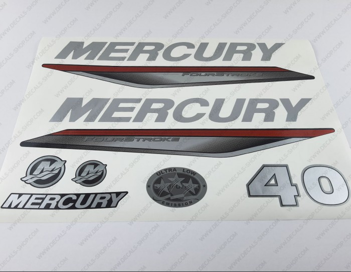 Mercury 40HP Four Stroke 2019-2022 Outboard Decal Kit